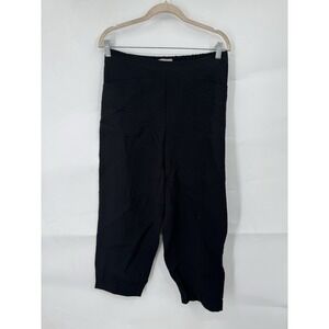 Habitat Straight Leg Pant Women Small Black Minimalist Basic Classic Pull On
